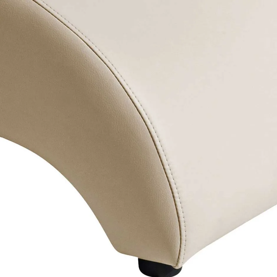 Wohnen Kunstleder Polstersessel in Cremefarben - Durango