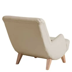 Wohnen Kunstleder Polstersessel in Cremefarben - Durango