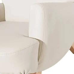 Wohnen Kunstleder Polstersessel in Cremefarben - Durango