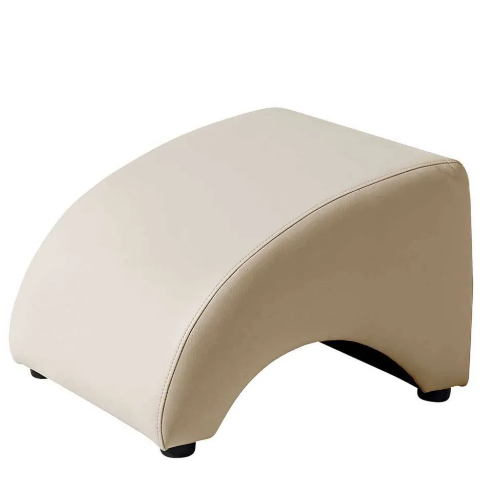 Wohnen Kunstleder Polstersessel in Cremefarben - Durango