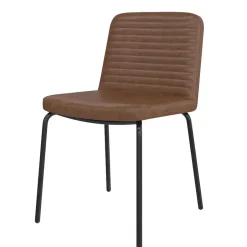 Kunstleder Polsterstühle in Braun - Laddion (2er Set)^Wohnen Discount