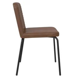 Kunstleder Polsterstühle in Braun - Laddion (2er Set)^Wohnen Discount