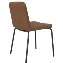 Kunstleder Polsterstühle in Braun - Laddion (2er Set)^Wohnen Discount