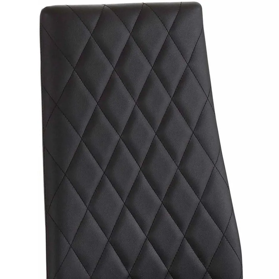 Wohnen Kunstleder Stühle mit hoher Lehne - Sanura (Set)