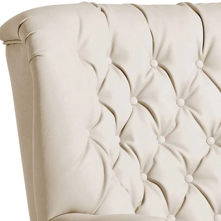 Kunstleder Wohnzimmersessel in Beige und Buche - That^Wohnen Discount