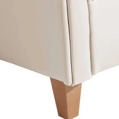 Kunstleder Wohnzimmersessel in Beige und Buche - That^Wohnen Discount