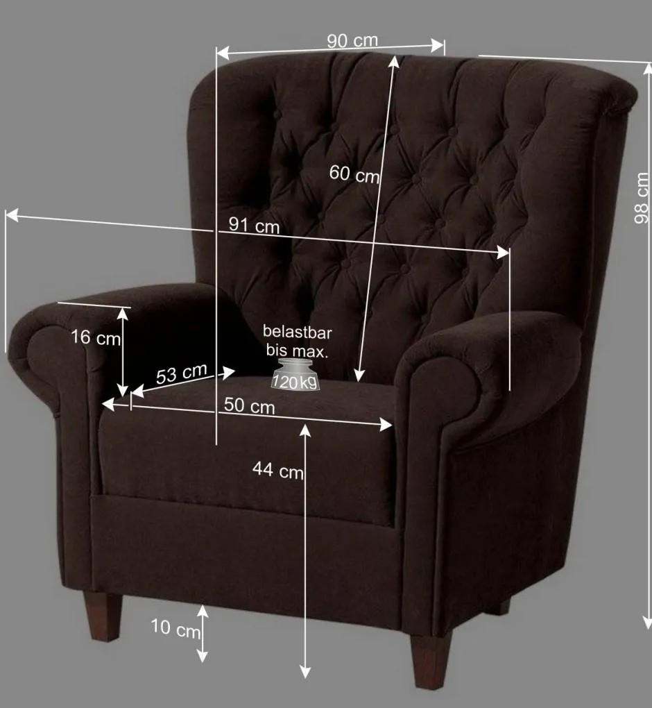 Kunstleder Wohnzimmersessel in Beige und Buche - That^Wohnen Discount