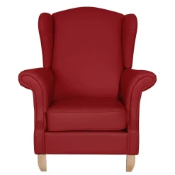 Wohnen Kunstleder-Ohrensessel in Rot - Ponzas