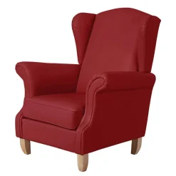 Wohnen Kunstleder-Ohrensessel in Rot - Ponzas