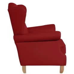 Wohnen Kunstleder-Ohrensessel in Rot - Ponzas