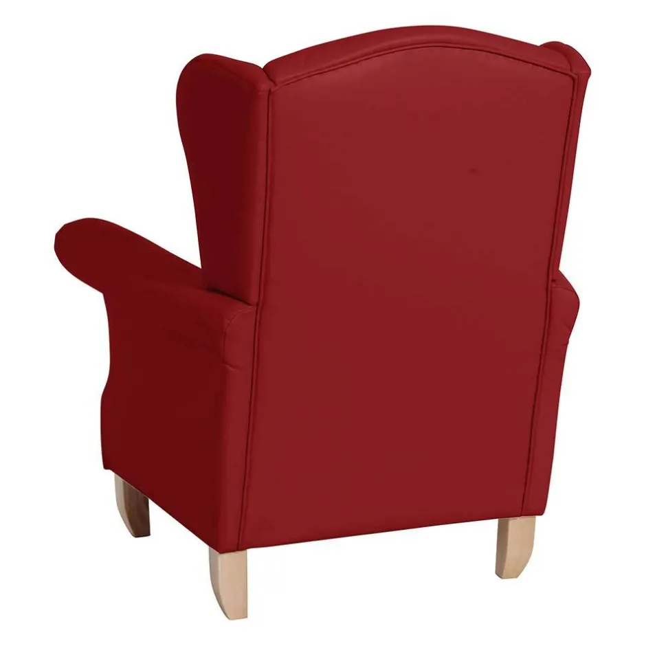 Wohnen Kunstleder-Ohrensessel in Rot - Ponzas