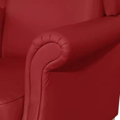 Wohnen Kunstleder-Ohrensessel in Rot - Ponzas
