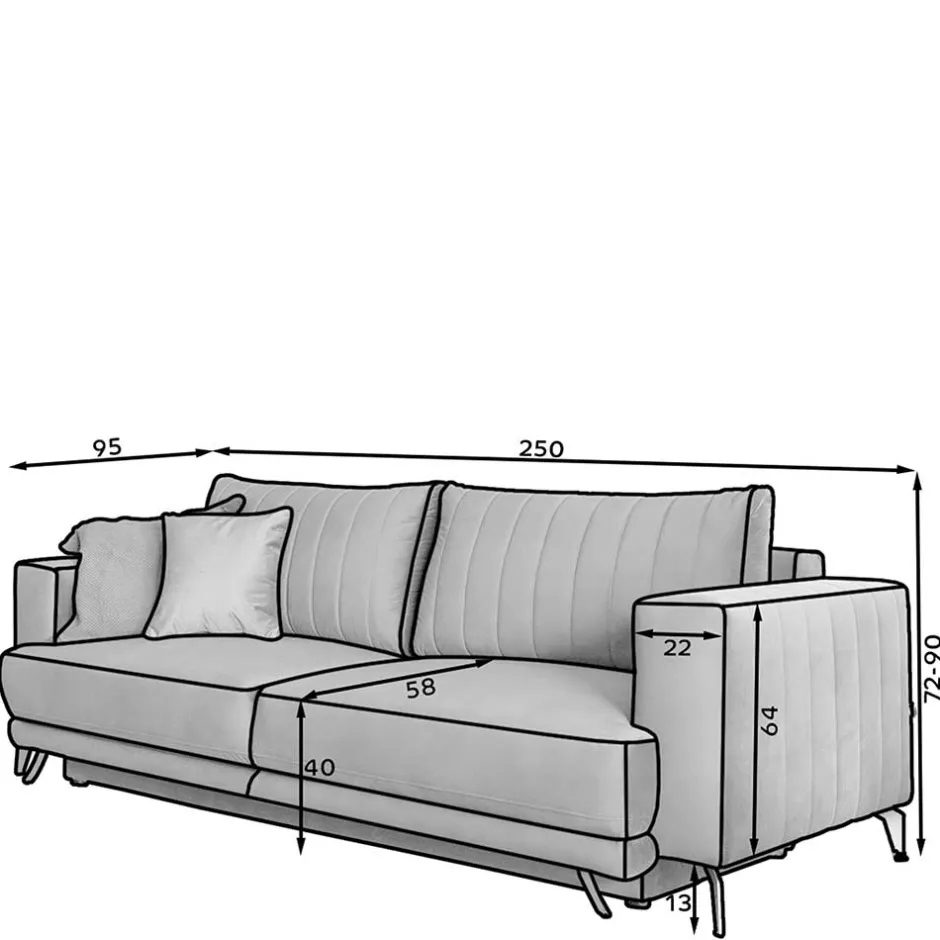 Kunstleder-Schlafsofa in Weiß - Filax^Wohnen