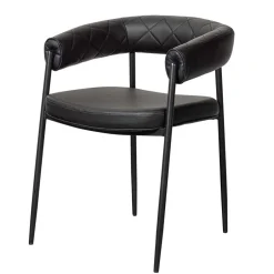 Wohnen Kunstlederstühle in Schwarz - Austral (2er Set)