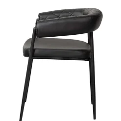 Wohnen Kunstlederstühle in Schwarz - Austral (2er Set)