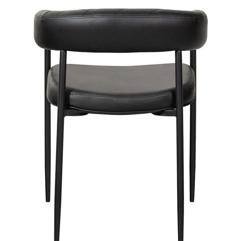 Wohnen Kunstlederstühle in Schwarz - Austral (2er Set)