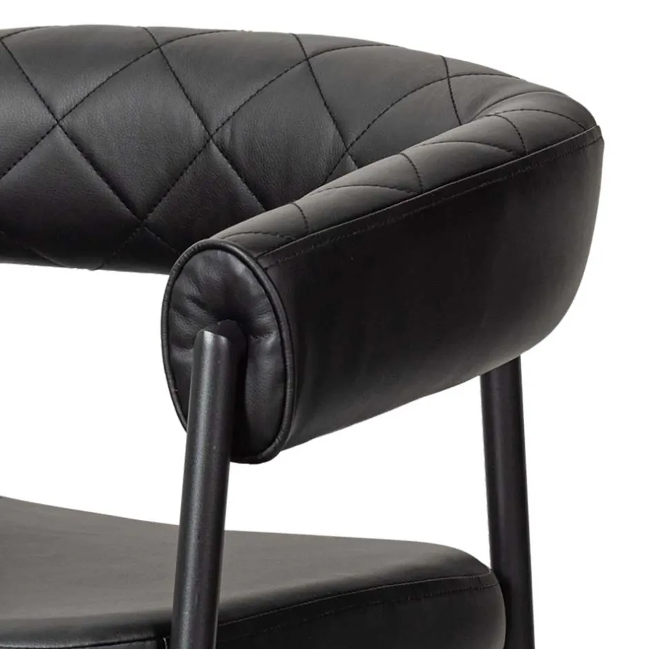 Wohnen Kunstlederstühle in Schwarz - Austral (2er Set)