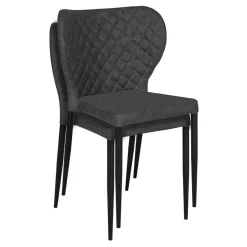 Wohnen Kunstlederstühle mit Rauten Steppung - Trendenca (4er Set)