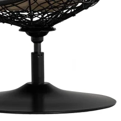 Kunstrattan Drehsessel in Schwarz - Ojeva^Wohnen Best