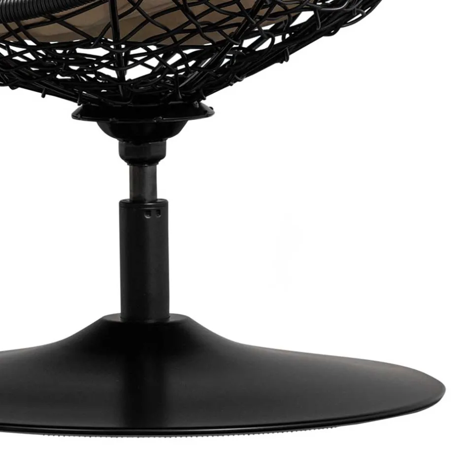 Kunstrattan Drehsessel in Schwarz - Ojeva^Wohnen Best