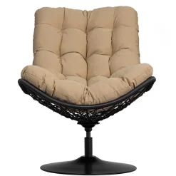 Kunstrattan Drehsessel in Schwarz - Ojeva^Wohnen Best