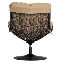 Kunstrattan Drehsessel in Schwarz - Ojeva^Wohnen Best