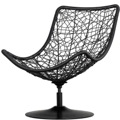 Kunstrattan Drehsessel in Schwarz - Ojeva^Wohnen Best