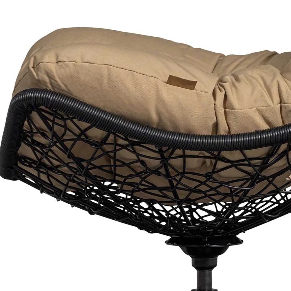 Kunstrattan Drehsessel in Schwarz - Ojeva^Wohnen Best