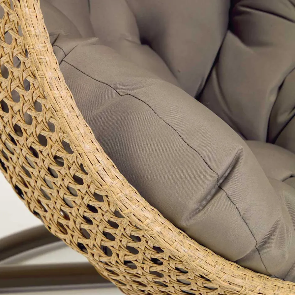 Kunstrattan Hängesessel in Naturoptik Beige - Trokania^Wohnen Discount