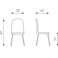 Kunstrattan Schalenstuhl in Braun Macorys mit Stahl Gestell Weiß (4er Set)^Wohnen Clearance