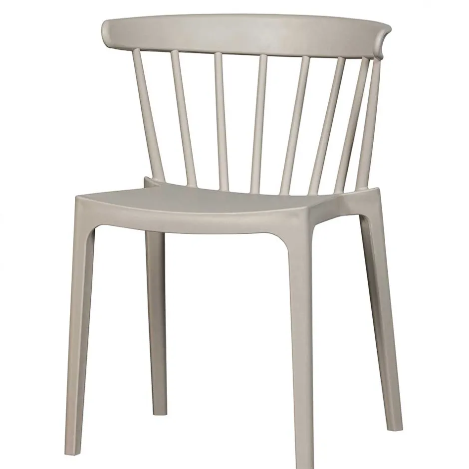 Wohnen Kunststoff Stühle in Hellgrau - Modesta (2er Set)