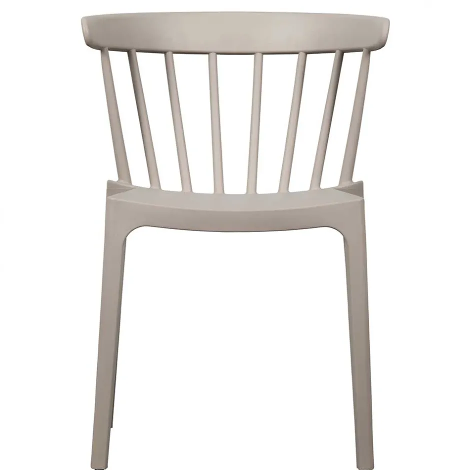 Wohnen Kunststoff Stühle in Hellgrau - Modesta (2er Set)