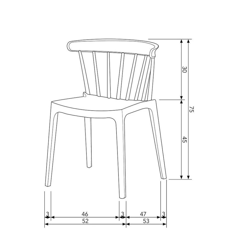 Wohnen Kunststoff Stühle in Hellgrau - Modesta (2er Set)
