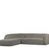L Sofa im Skandi Design in Grau Chenille - Grandessa^Wohnen Discount