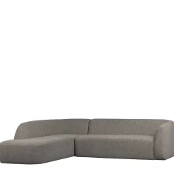 L Sofa im Skandi Design in Grau Chenille - Grandessa^Wohnen Discount