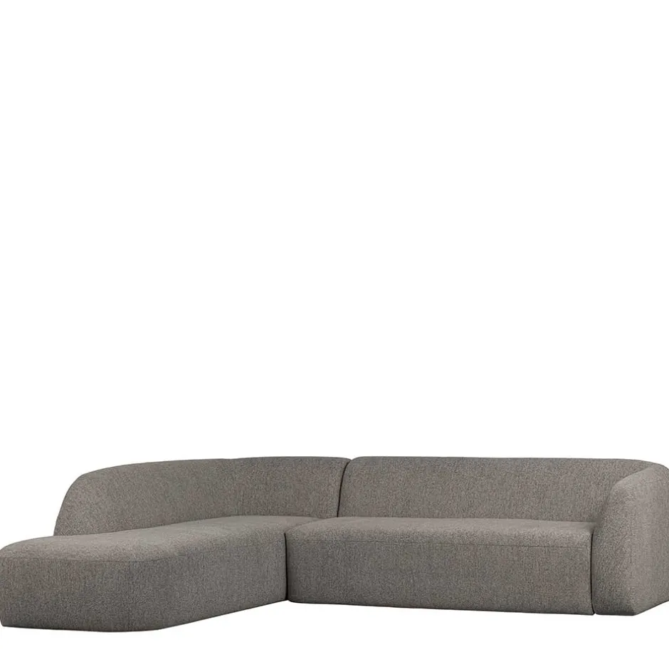 L Sofa im Skandi Design in Grau Chenille - Grandessa^Wohnen Discount