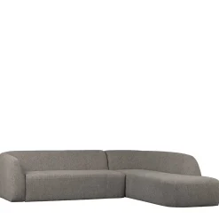 L Sofa im Skandi Design in Grau Chenille - Grandessa^Wohnen Discount