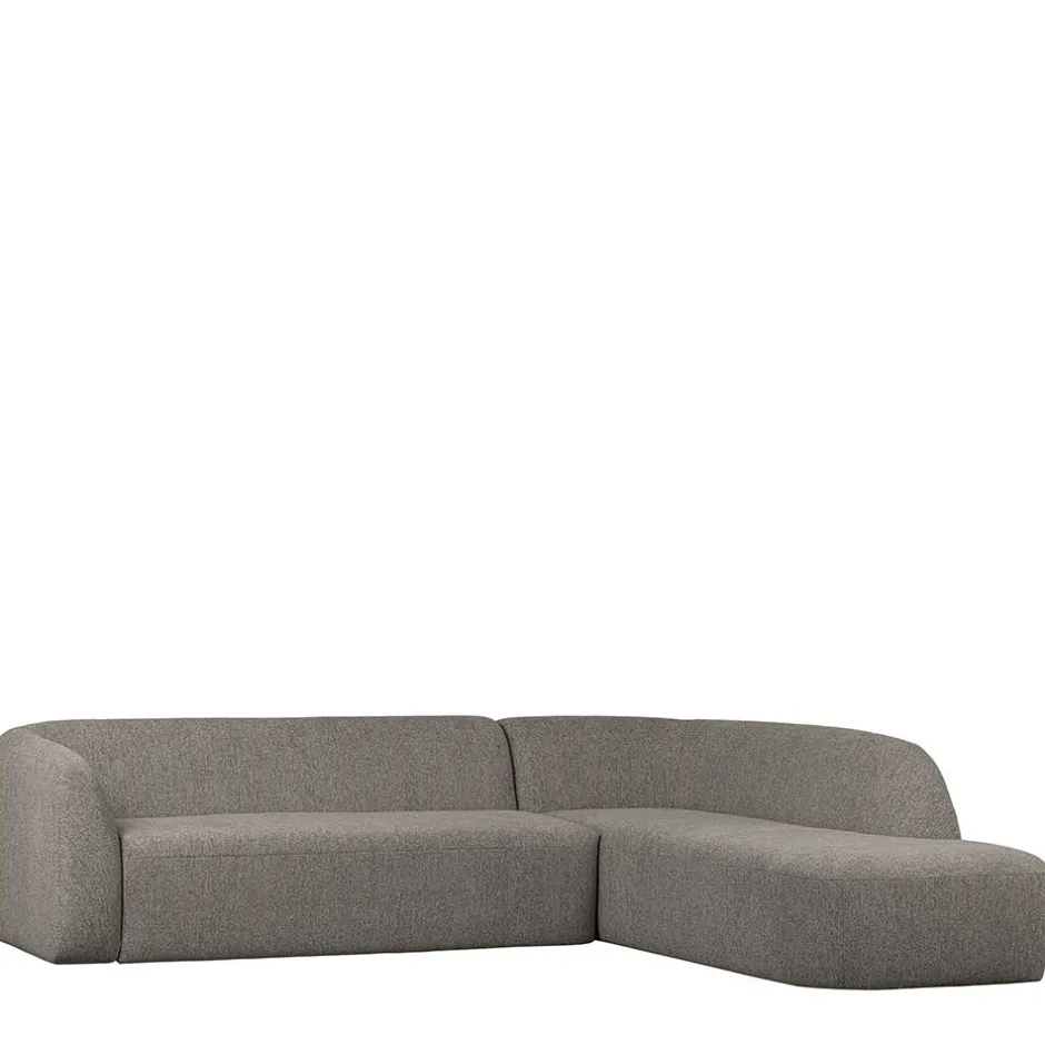 L Sofa im Skandi Design in Grau Chenille - Grandessa^Wohnen Discount