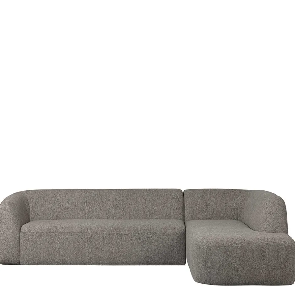 L Sofa im Skandi Design in Grau Chenille - Grandessa^Wohnen Discount