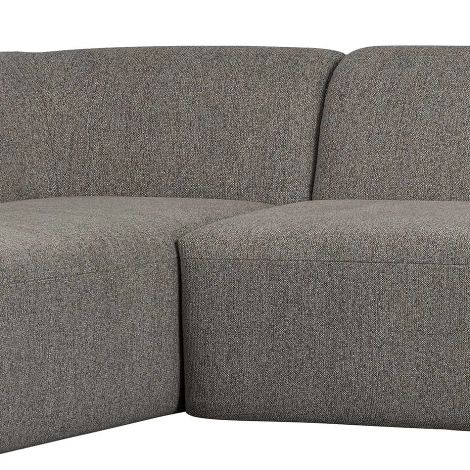 L Sofa im Skandi Design in Grau Chenille - Grandessa^Wohnen Discount