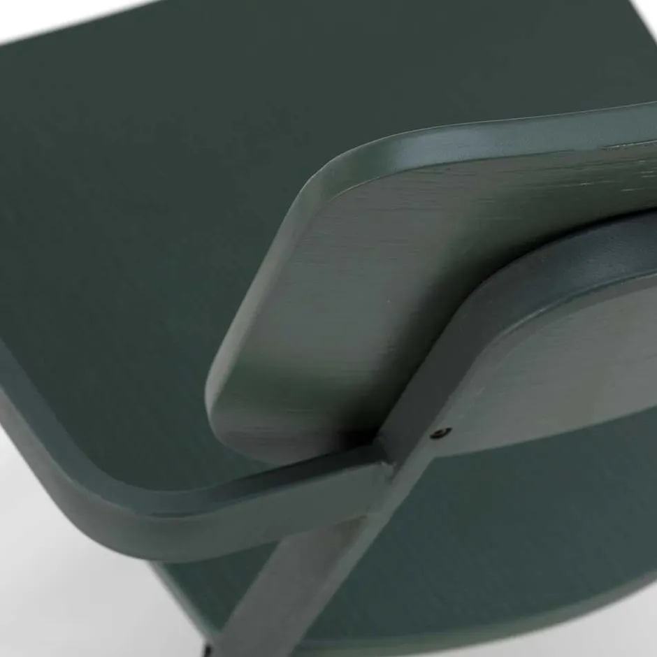 Wohnen Lackierter Armlehnstuhl in Grün - Nevers (4er Set)