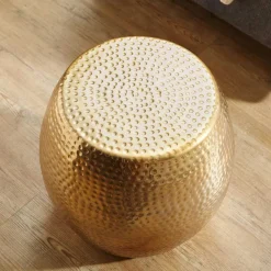 Lackierter Metall-Beistelltisch in Gold - Franc^Wohnen Best