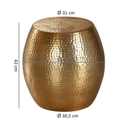 Lackierter Metall-Beistelltisch in Gold - Franc^Wohnen Best