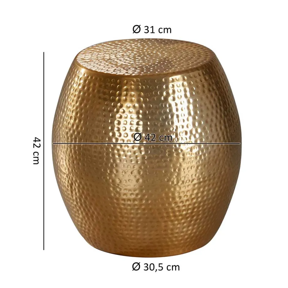 Lackierter Metall-Beistelltisch in Gold - Franc^Wohnen Best
