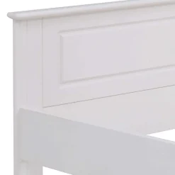 Wohnen Lackiertes Kiefernholz Ehebett in Weiß - Velriva