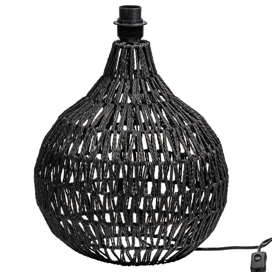 Lampenfuß aus Metall mit Papierkordel Geflecht - Notana^Wohnen Hot