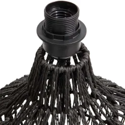 Lampenfuß aus Metall mit Papierkordel Geflecht - Notana^Wohnen Hot