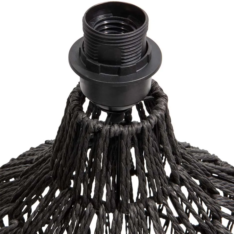 Lampenfuß aus Metall mit Papierkordel Geflecht - Notana^Wohnen Hot