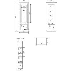 Wohnen Landhaus Anbauwand in Lichtgrau & Eiche - Buleta (vierteilig)