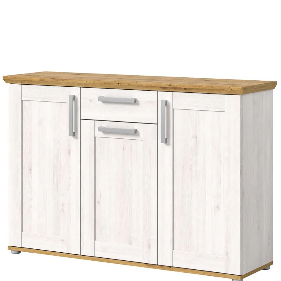 Landhaus Anrichte in Holzoptik Lärche Weiß - Tocella^Wohnen Best